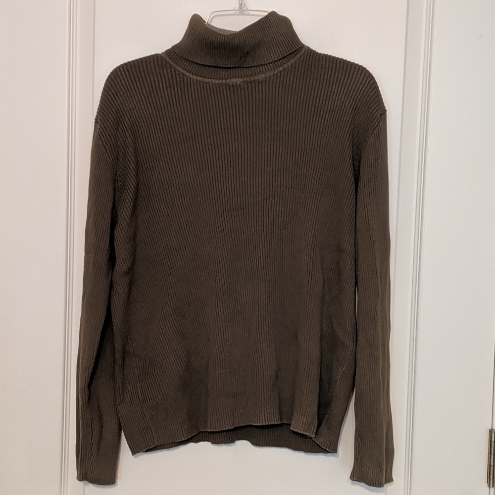 Olive Green Turtleneck Sweater by Orvis